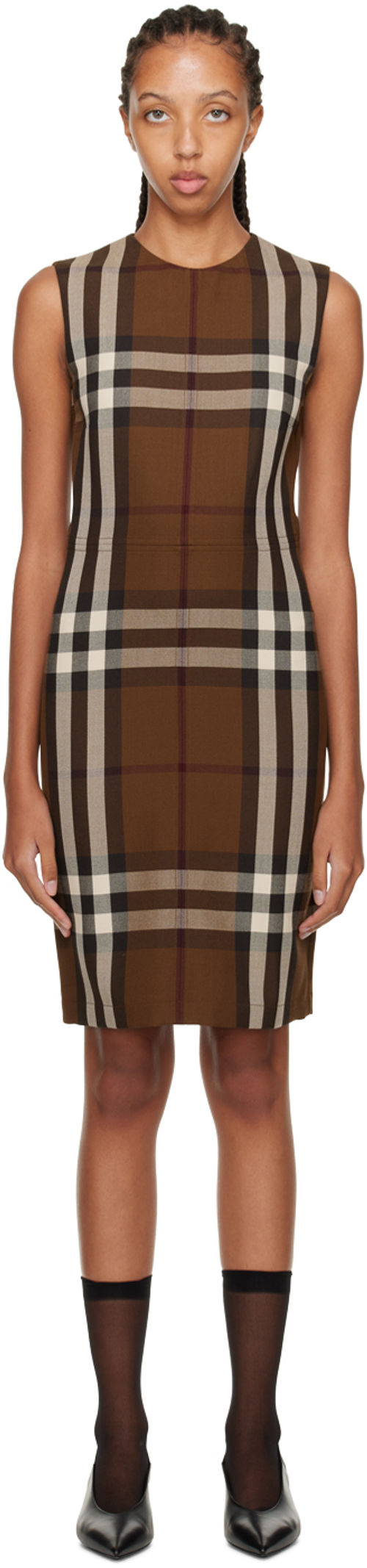 Burberry Brown Macy Midi Dress