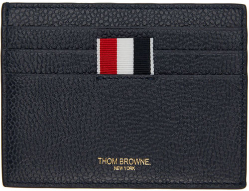 Thom Browne Navy 4-Bar Card...