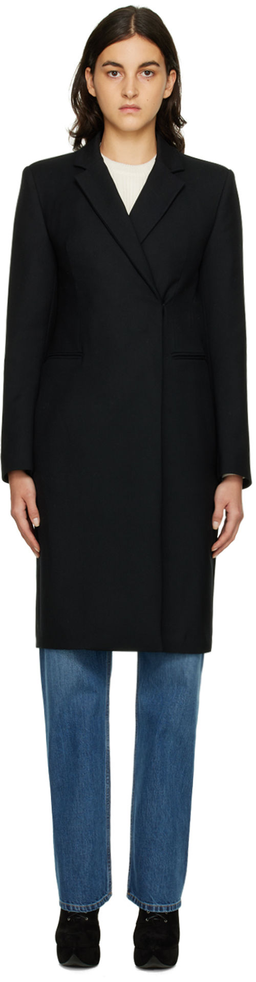 ALAÏA Black Maxi Dress Coat