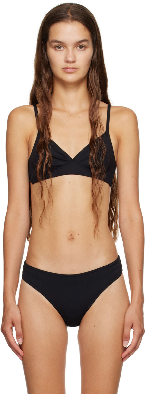 Mugler Black Corset Bikini Top