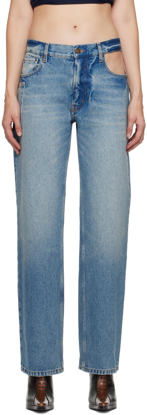 GAUCHERE Blue Cutout Jeans