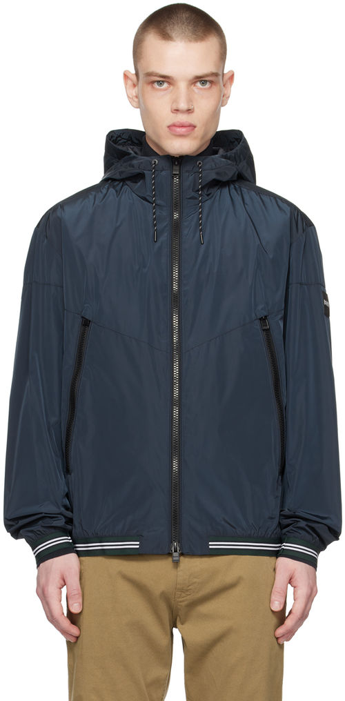 BOSS Navy Hooded Jacket