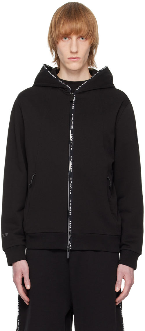 Moncler Black Zip-Up Hoodie