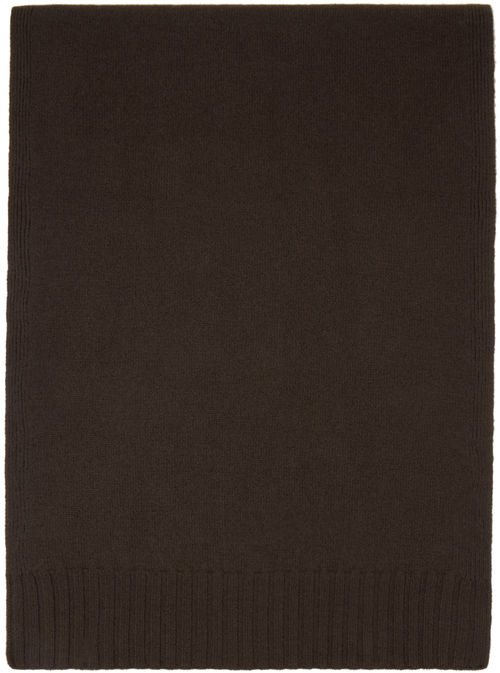 Jil Sander Brown Patch Scarf