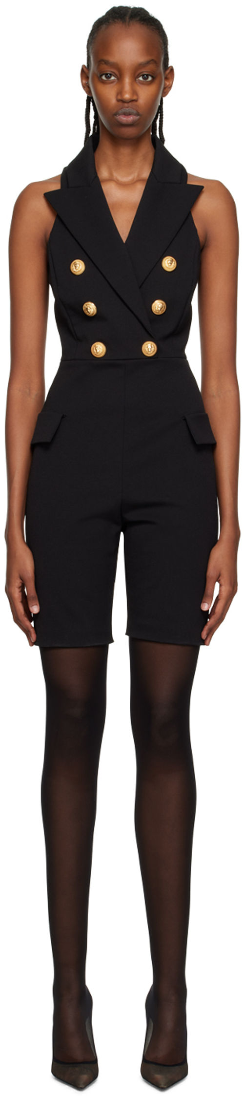 Balmain Black Pointed Lapel...