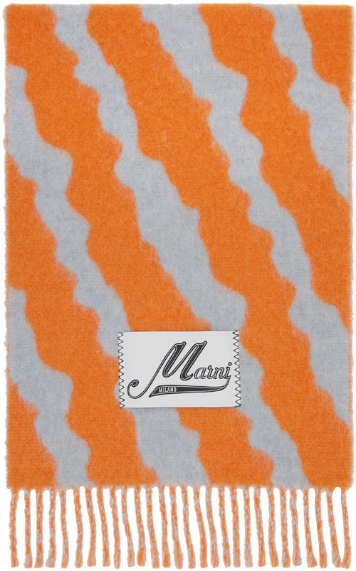 Marni Orange & Gray Striped...