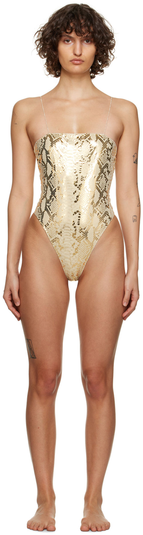 Oséree Gold Python One-Piece...