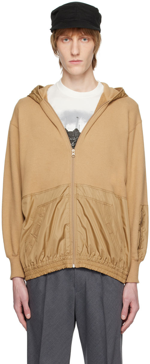 UNDERCOVER Beige Zip-Up Hoodie