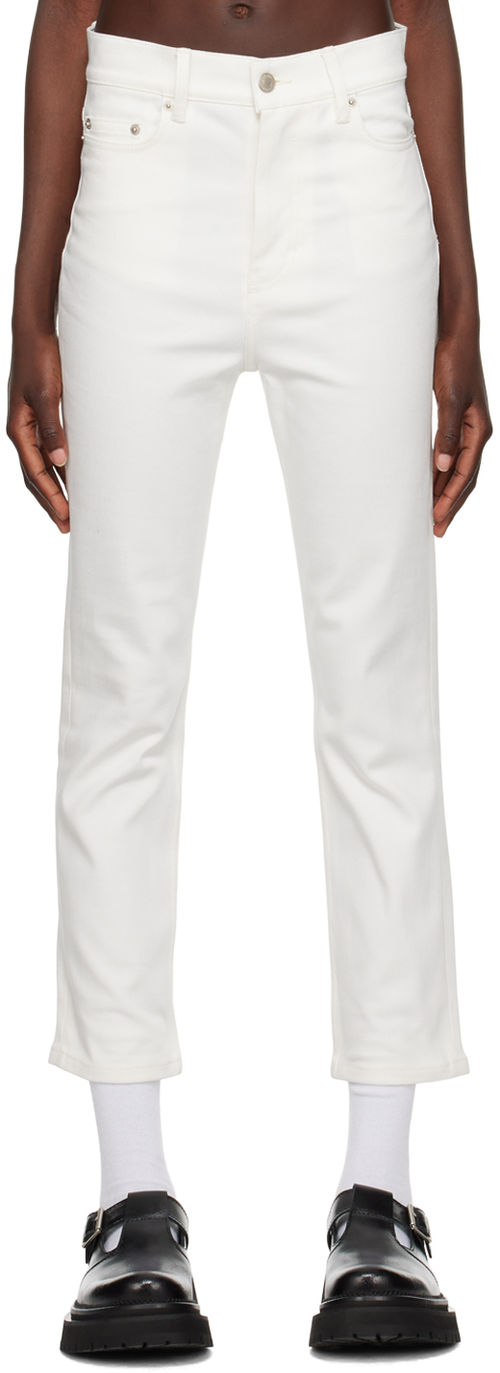 AMI Paris White Cropped Jeans