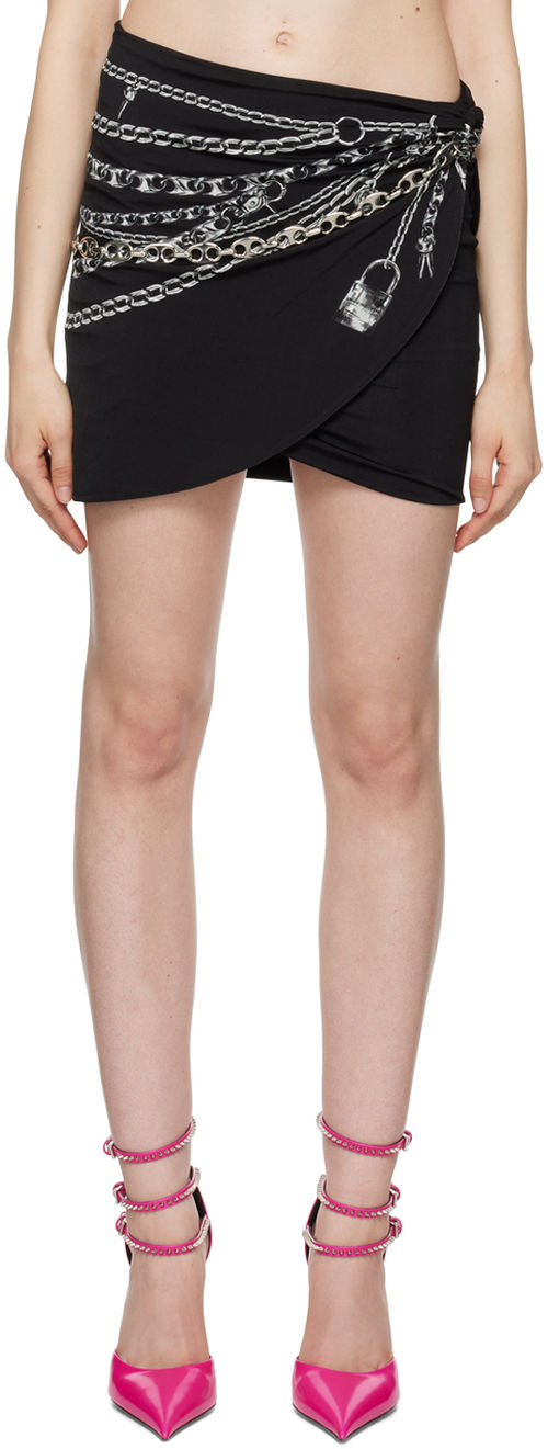 Rabanne Black Chains Miniskirt