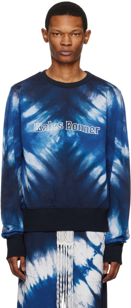 Wales Bonner Blue Tie-Dye...