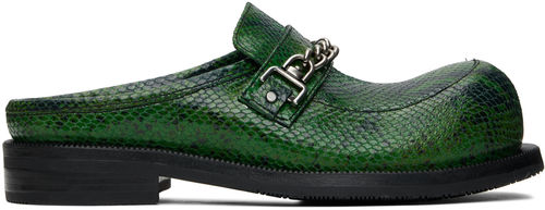 Martine Rose Green Chain Mules