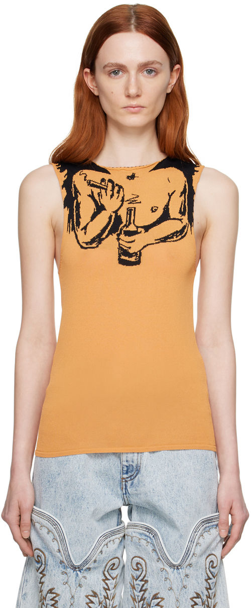 Y/Project Tan Arm Tank Top