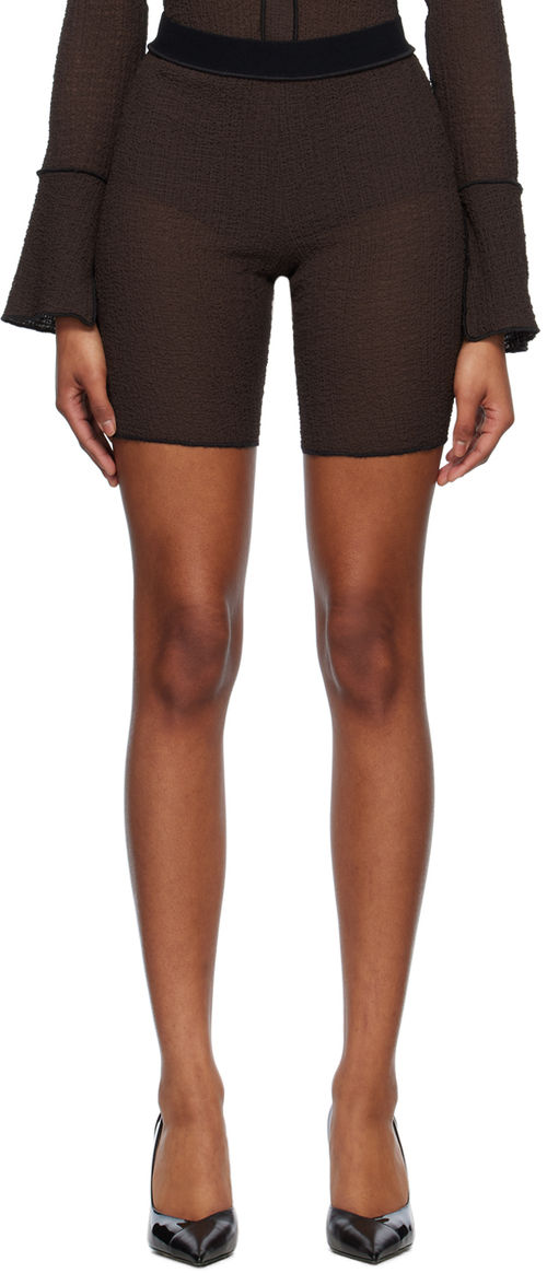 Yuzefi Brown Underlay Shorts