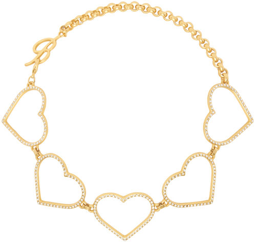 Blumarine Gold Hearts Choker