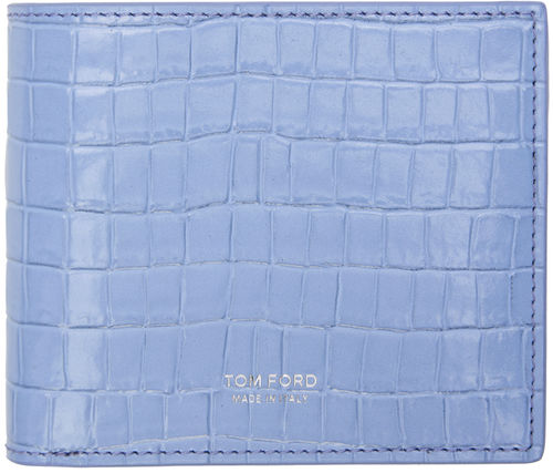 TOM FORD Blue Croc-Embossed...