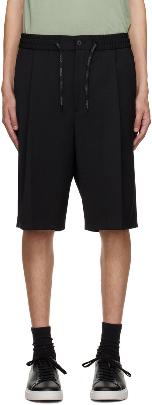 Hugo Black Relaxed-Fit Shorts