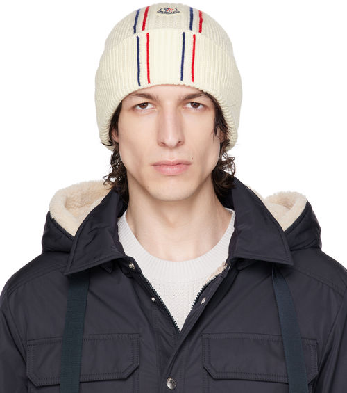 Moncler Off-White Rolled Brim...