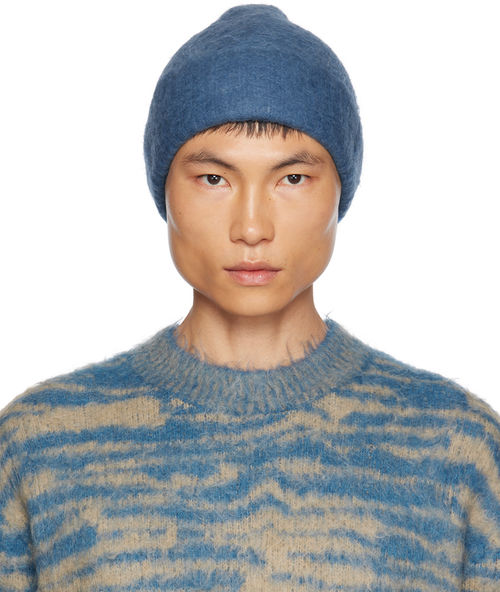 Acne Studios Blue Wool Mohair...