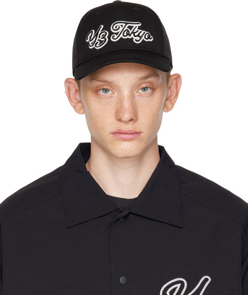 Y-3 Black Embroidered Cap