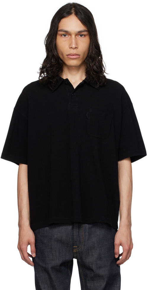 YMC Black Locker Loop Polo