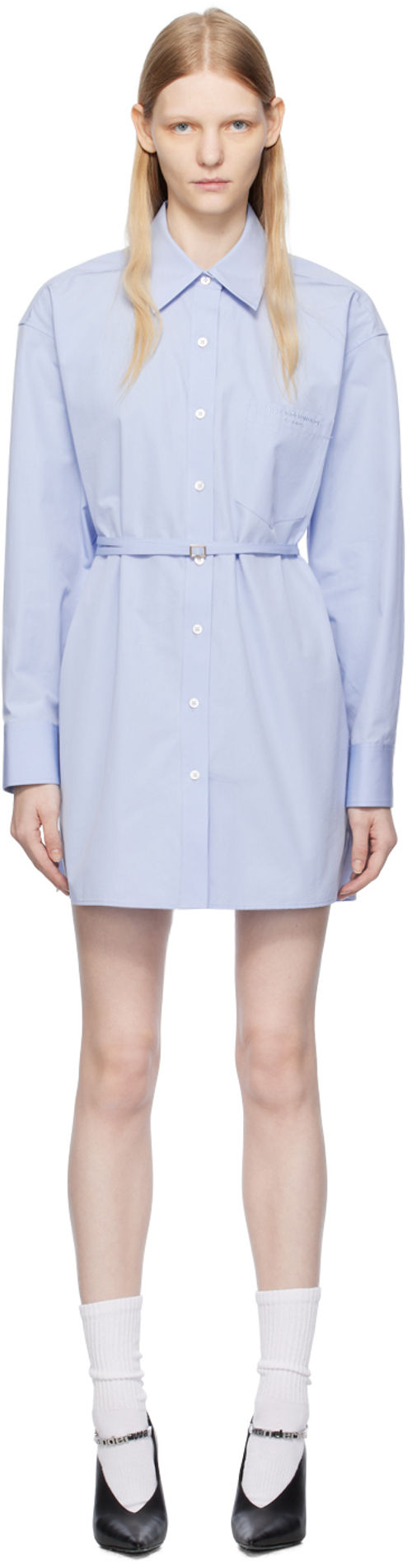 Alexander Wang Blue Tie-Waist...