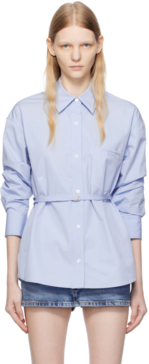 Alexander Wang Blue Tie-Waist...