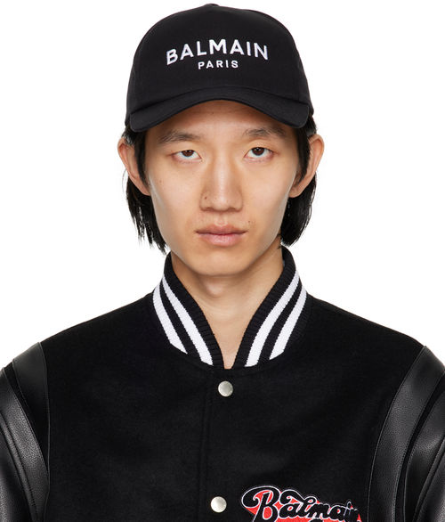 Balmain Black Paris Cap