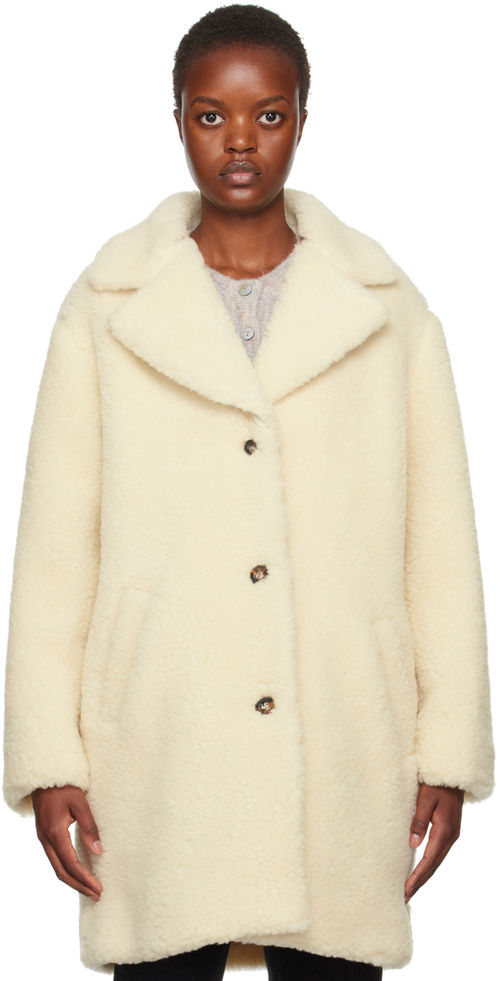 A.P.C. White Nicolette Coat