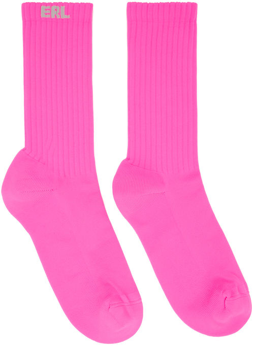 ERL Pink Knit Socks