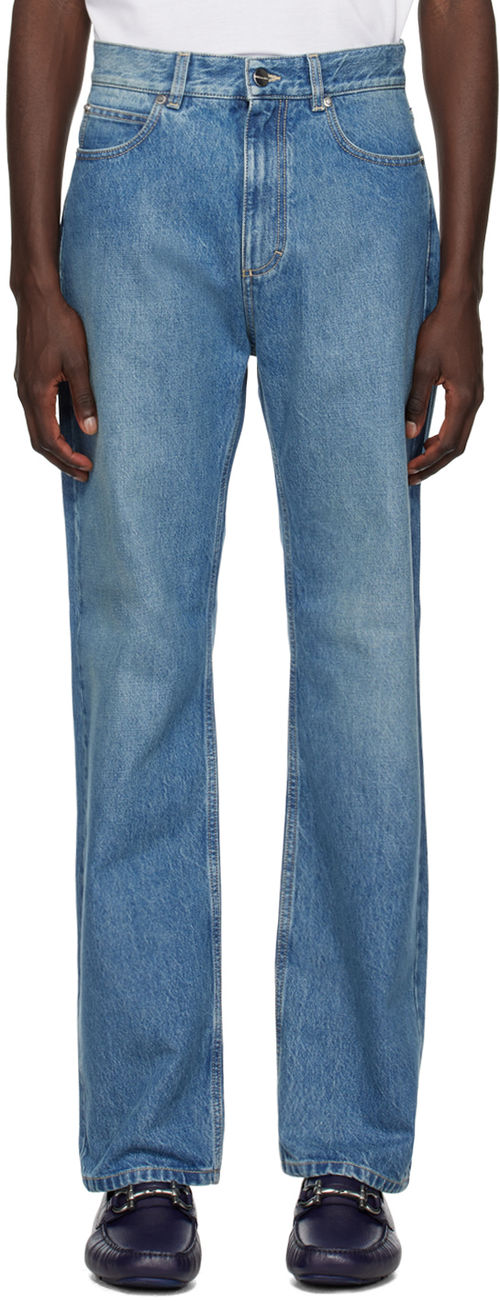 Ferragamo Blue 5 Pocket Jeans