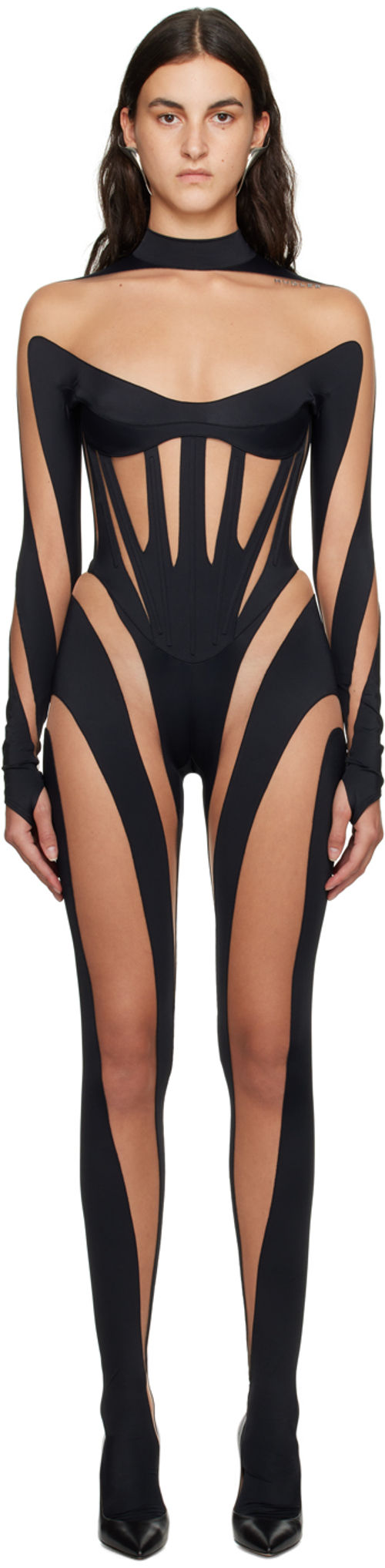 Mugler Black Iconic Jumpsuit