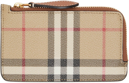 Burberry Beige Check Zip...