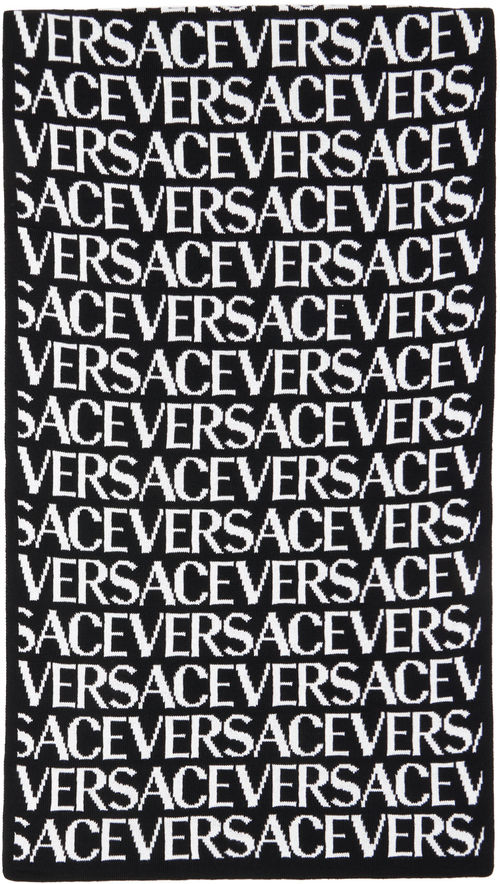 Versace Black Logo Scarf