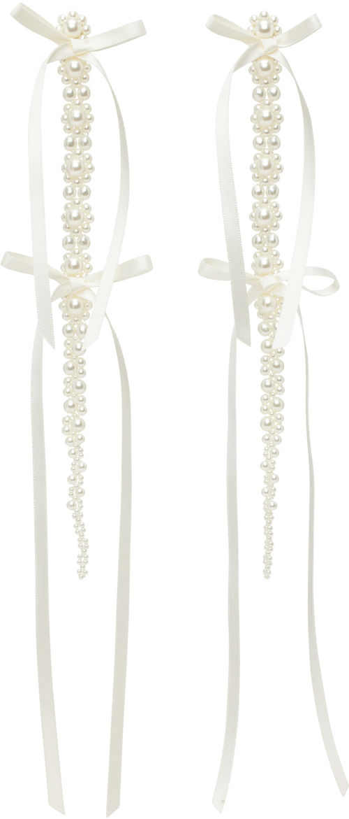 Simone Rocha White Bow Ribbon...