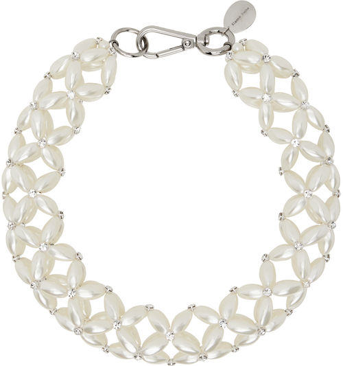 Simone Rocha White Rope Pearl...