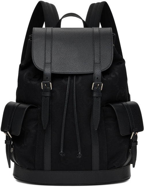 Gucci Black Jumbo GG Backpack