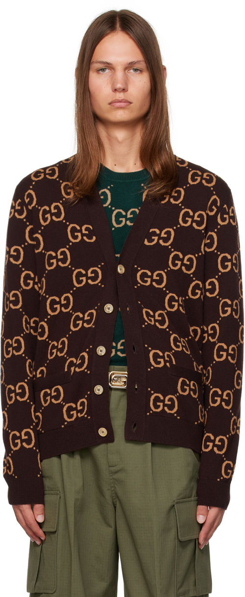 Gucci Brown GG Cardigan