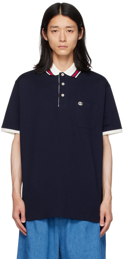 Gucci Navy Patch Pocket Polo