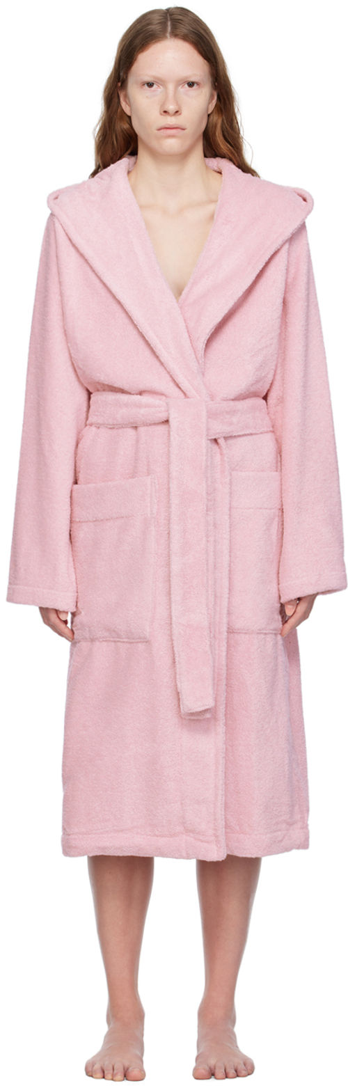 Tekla Pink Hooded Bathrobe