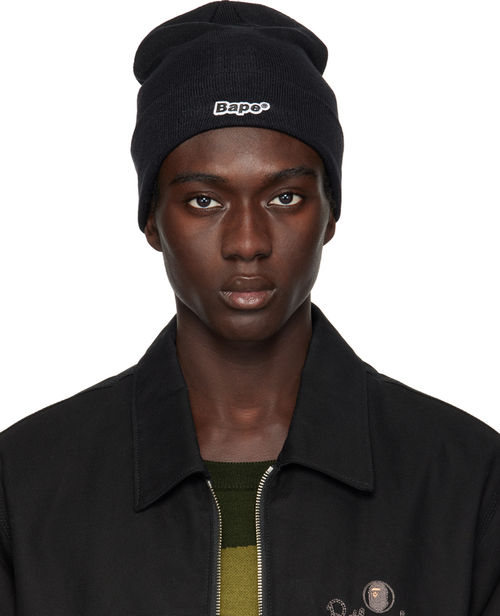 BAPE Black Patch Knit Beanie