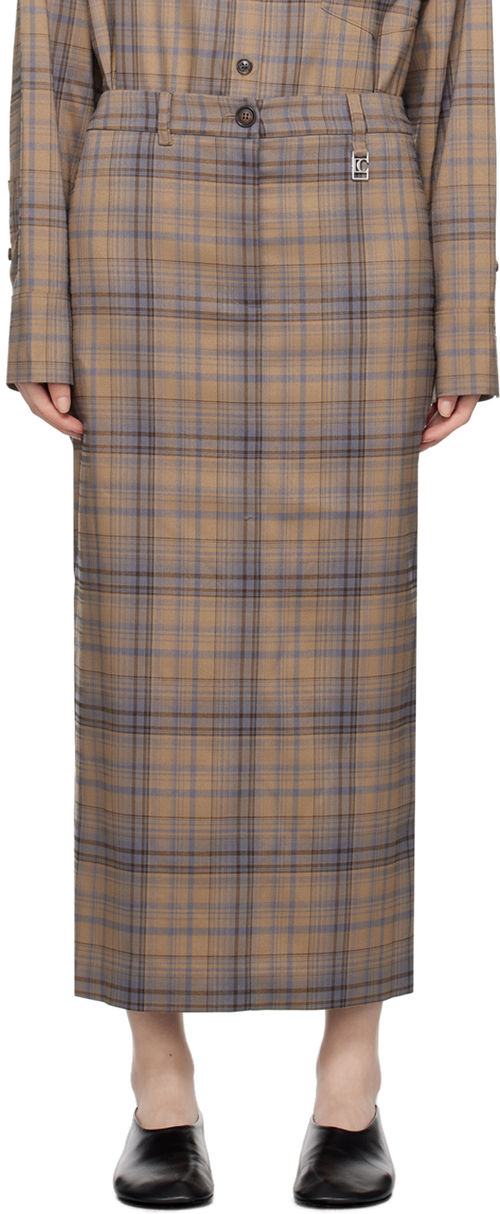 LOW CLASSIC Beige Check Maxi...