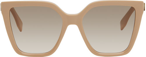 Fendi Beige Square Sunglasses