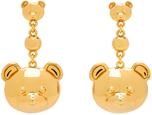 Moschino Gold Drop Earrings