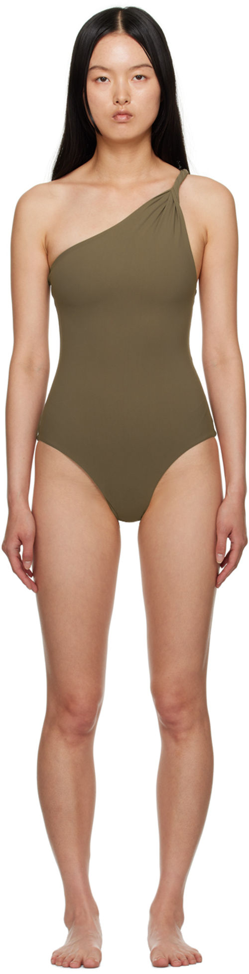 TOTEME Khaki Twist One-Piece...