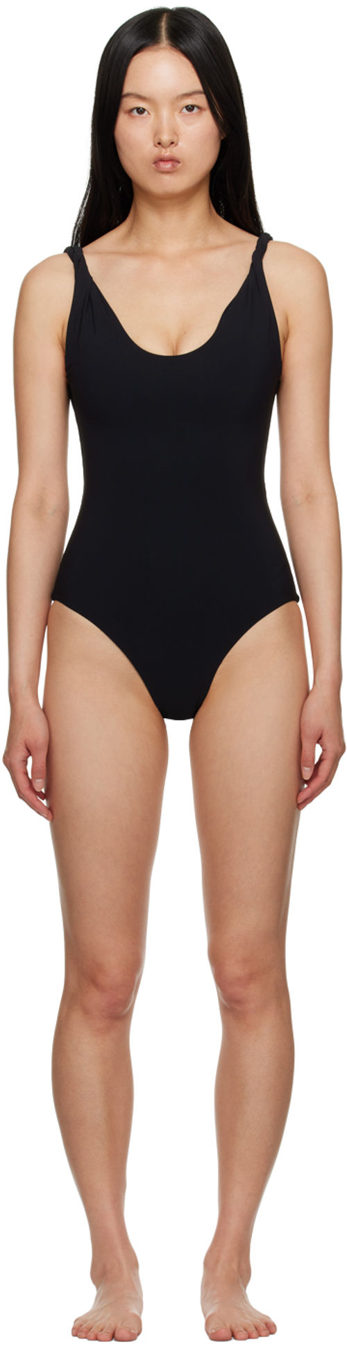 TOTEME Black Twist One-Piece...