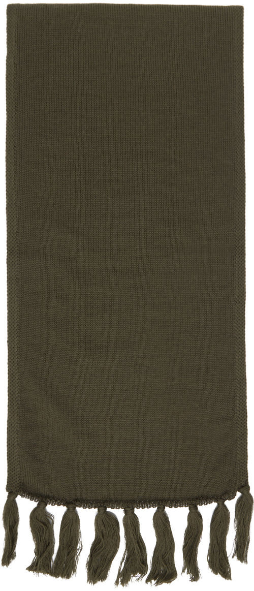 OUR LEGACY Khaki Knitted Scarf