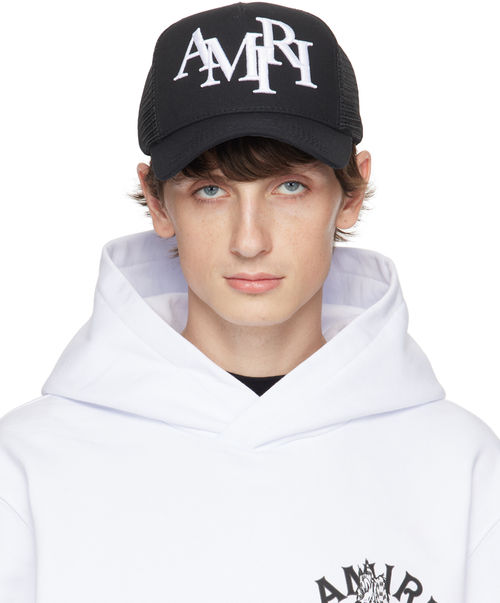 AMIRI Black Staggered Logo Cap