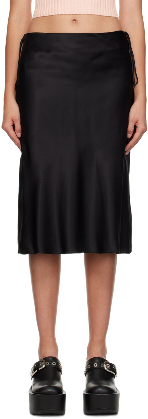 GUIZIO Black Mae Midi Skirt