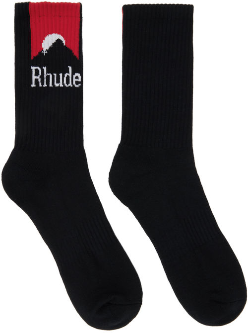 Rhude Black Moonlight Socks